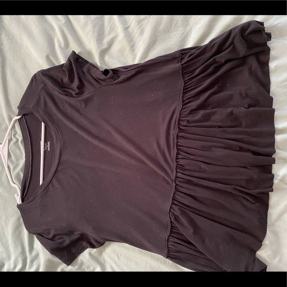 Black peplum top